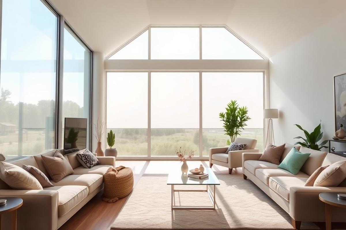 Interior view with solar film